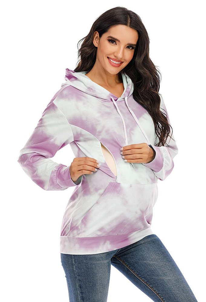 Hoodies For Pregnant Women Lactation Clothes For Nursing Mothers Breastfeeding Aesthetic Oversized Hoodie Maternity Sweatshirt