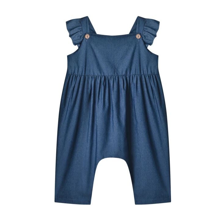 Family Matching Outfits Denim Blue Strapless Jumpsuits 2021 New Family Clothing Set Baby Girl Clothes Baby Rompers Toddler Girl