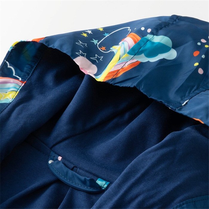 Spring Autumn Jacket for girls children's flight jacket Baby Girls Bomber Jacket  Children Rainbow coat