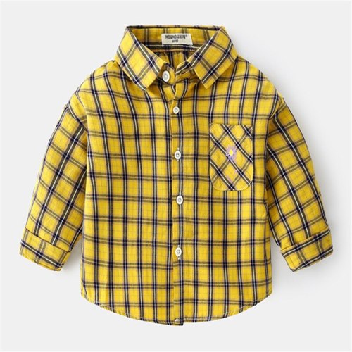 Kids Plaid Shirt Children's Cotton Outfit Childrens Shirts Baby Boys Girls Blouse Top Baby Clothing Autumn Baby Clothes 2021
