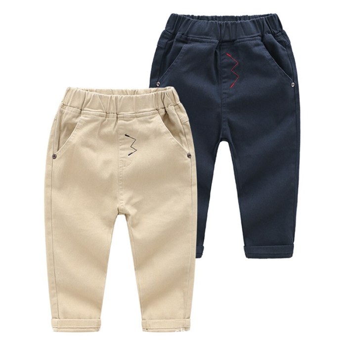 Boys Pants Kids School Uniform 2 To 8 Years Children's Casual Pant Baby Embroidered Sweatpants 2021 Spring Fall Korean Style