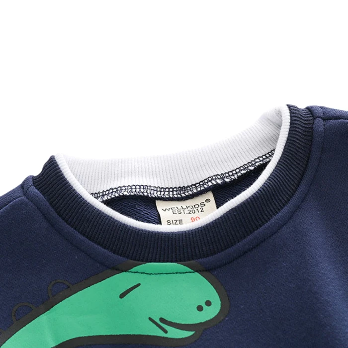 Autumn Spring Kids Boys Dinosaur Sweatshirt Cartoon Pullovers Versatile Fashion Long Sleeve Hoodies Toddler Children Clothes