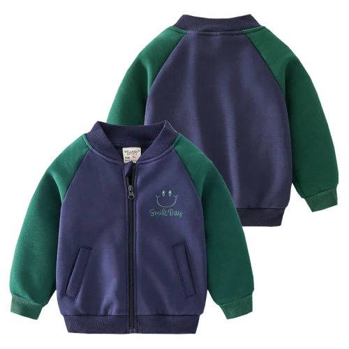 Fleece Boys Baseball Jacket Thermal Fall Toddler Clothes Quality Winter Children Coat Fashion Outfit Kids Clothes