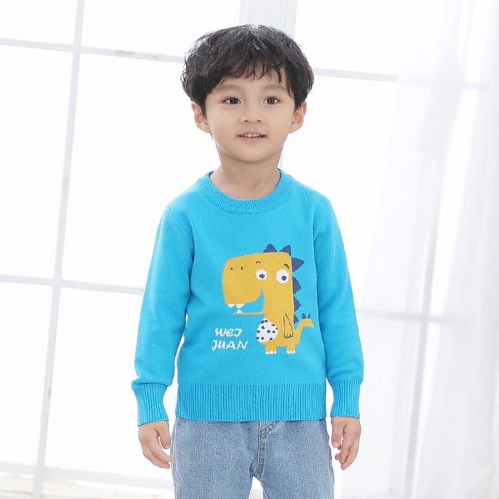 Autumn Winter  New Baby Boys Sweater Cartoon car Thicken Children knitted Clothes Kids Pullover Jumper Toddler Sweaters