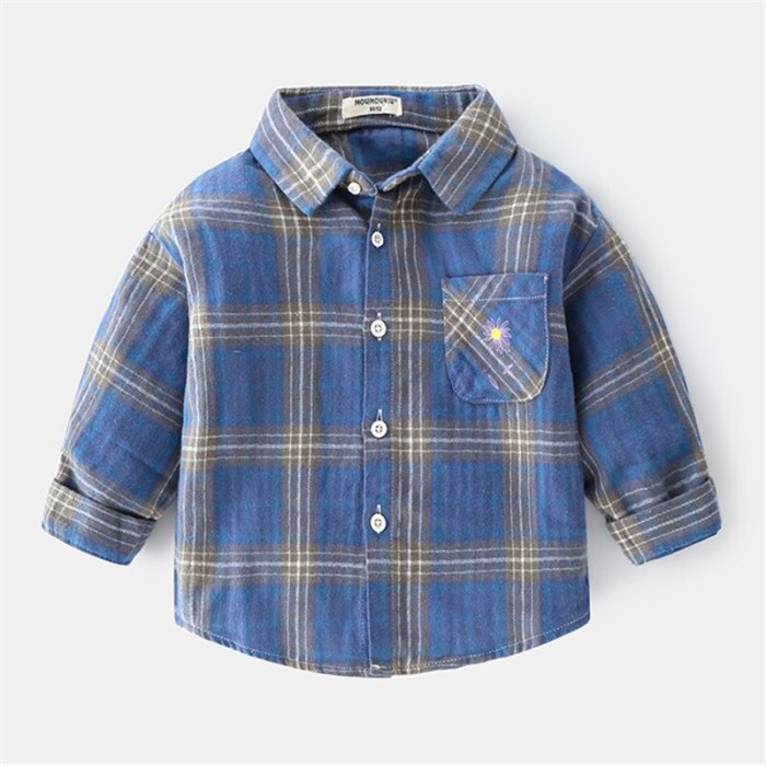 Kids Plaid Shirt Children's Cotton Outfit Childrens Shirts Baby Boys Girls Blouse Top Baby Clothing Autumn Baby Clothes 2021