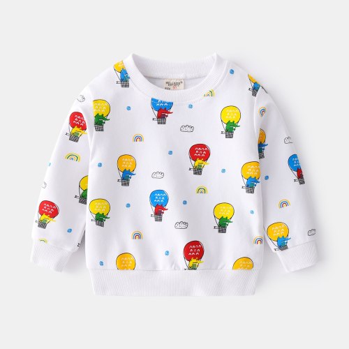 2021 Long Sleeve Letter Printing Children Clothes Spring Casual Baby Boys Sweatshirt Homewear Kids Tops All-Match Clothing