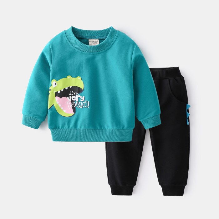 2Pcs Boys Clothes Children's Clothing 2021 Autumn Long Sleeve Suits Tops+Pants Baby Kids Clothes Set