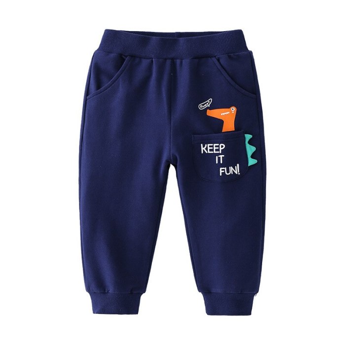 New 2021 Boys Fashion Pants Spring Autumn Cartoon Dinosaur Sweatpants Kids Children Casual Harem Pants Cotton Sports Trousers