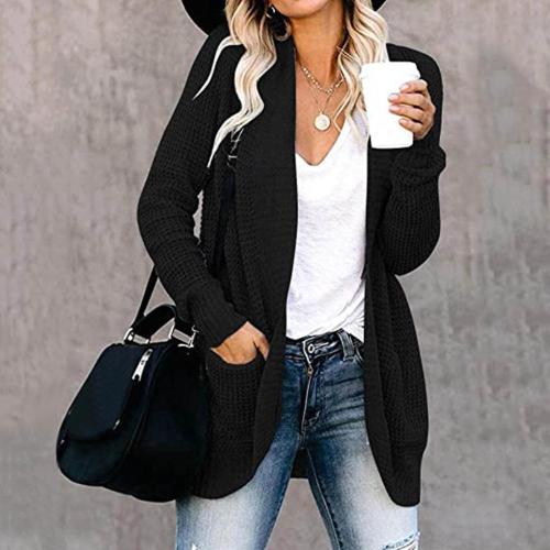 Maternity Long Sweater Cardigan Women's Long-sleeved Cardigan Sweater Coat With Pockets