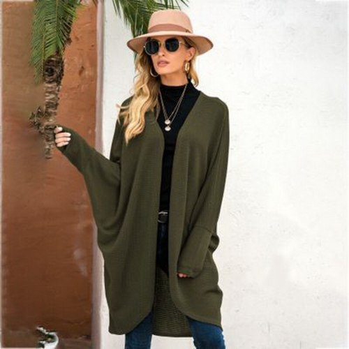 New Pregnant ladies autumn and winter fashion office leisure explosions knitted cardigan coat plus size loose long sweater women