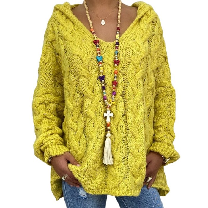 Maternity Women Sweaters Plus Size Hooded Causal Long Sleeve Loose Knit Coat Winter Fashion Striped Ladies Knitted Wear S-3XL