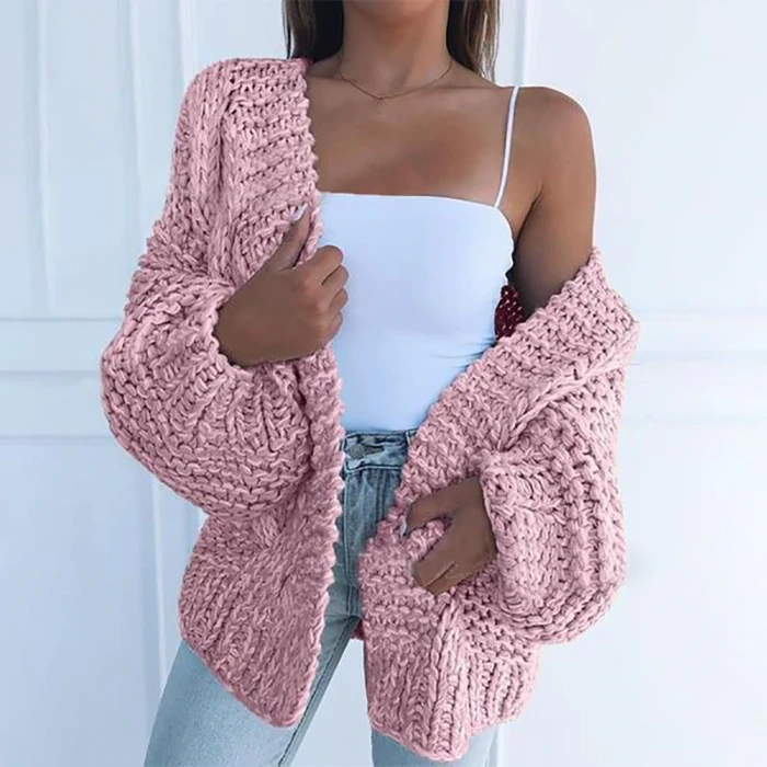 Fashion Maternity Women Winter Faux Mohair Knitted Sweater Loose Warm Cardigan Casual Coat woman sweaters