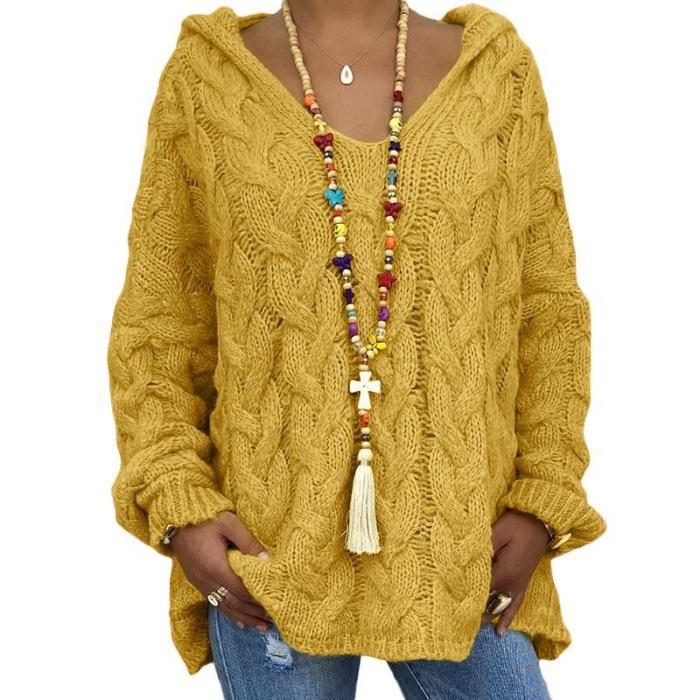 Maternity Women Sweaters Plus Size Hooded Causal Long Sleeve Loose Knit Coat Winter Fashion Striped Ladies Knitted Wear S-3XL
