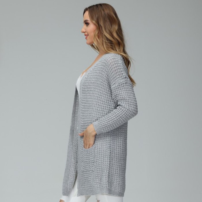 2021 Autumn And Winter Maternity Women Knitted Cardigan Adult Loose Large Solid Color Sweater Ladies Casual Cardigan Sweater Knitted Coat