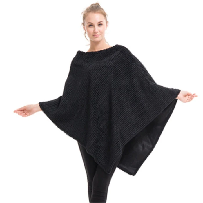 New Pregnant Woman Fashion Poncho Plus Size scarf Cotton Sweater Casual Pullover Lady Shawl Warm Thick Poncho And Caps