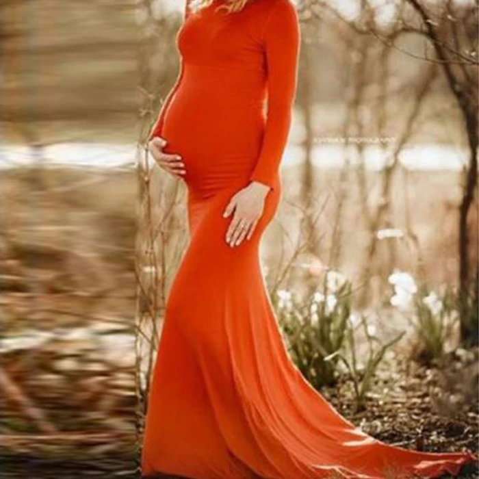 2021 Maternity Dresses For Photo Shoot Summer Maternity long Dresses Sexy Long Sleeve Pregnancy Dress For Pregnant Woman Clothes