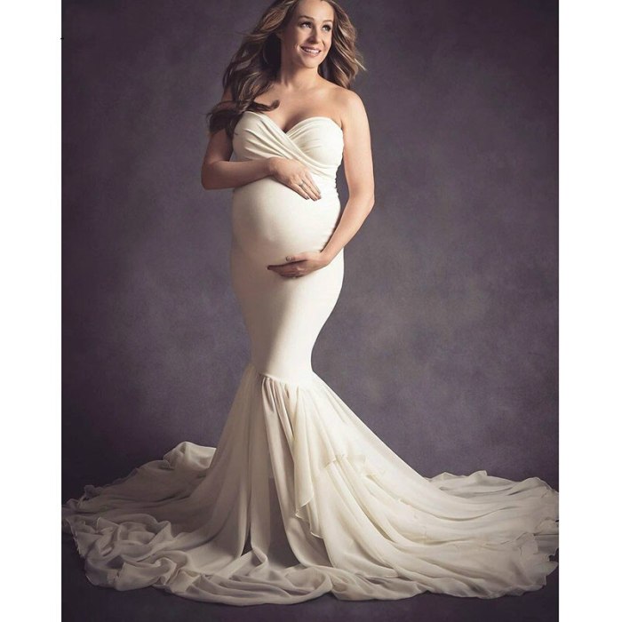 Maternity Maxi Gown Dresses for Photo Shoot Sexy Shoulderless Pregnancy Photography Dress Pregnant Women Baby Shower Clothes