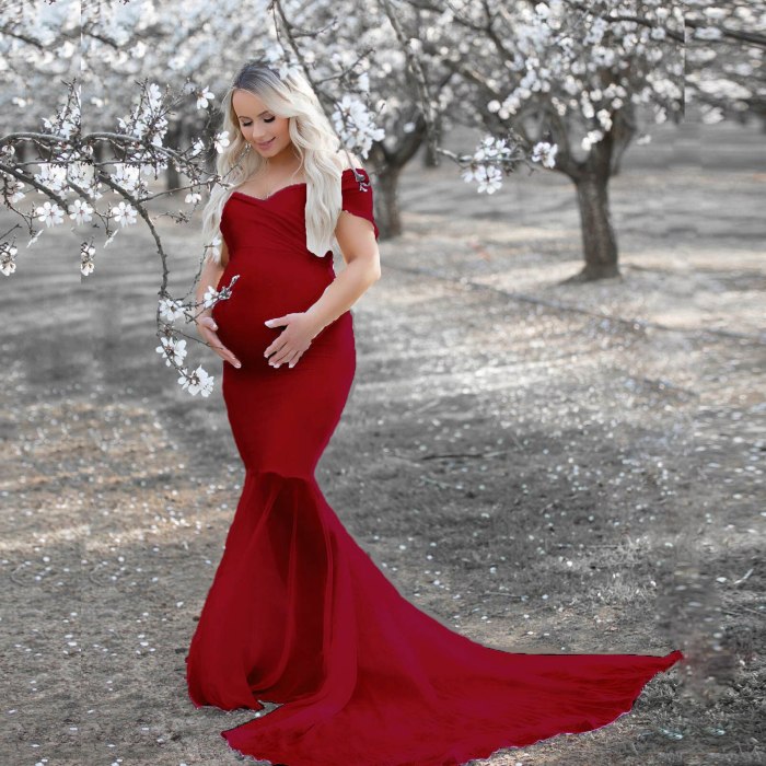 Women Pregnants Chiffon Splicing Photography Props Trapless Long Maternity Dress Sexy Maternity Dresses For Photo Shoot