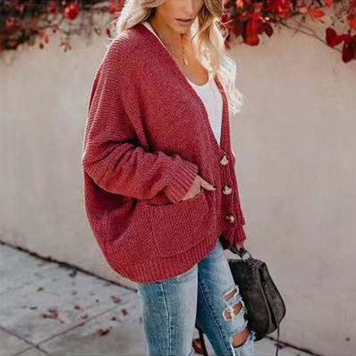 European Style Knit Cardigan Woman Sweater Spring Autumn Oversized Cardigan Woman Sweaters