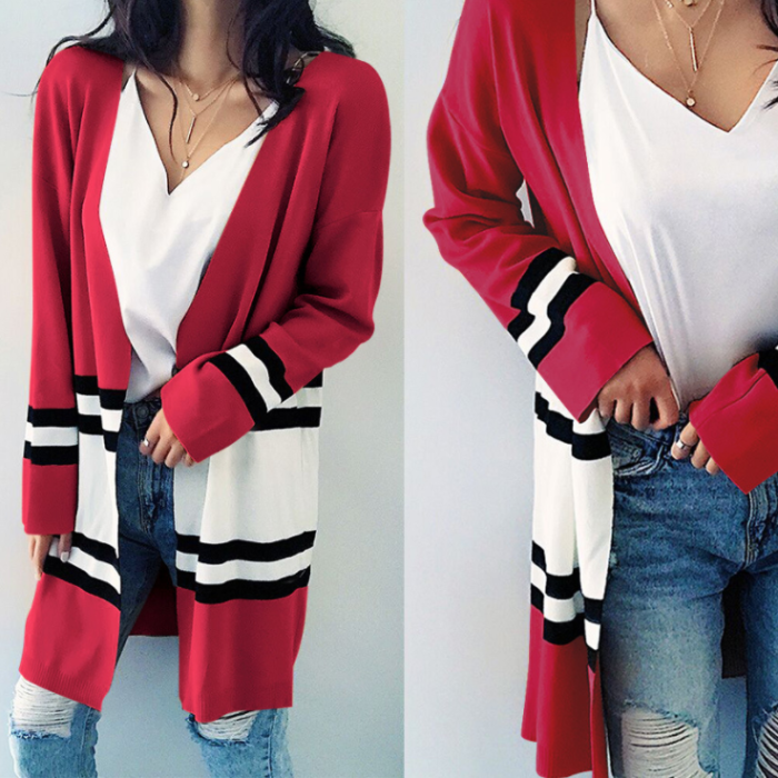 Long Sleeve Knitted Cardigan New Autumn Winter Long Casual Cardigans Female Coat Loose Outwear Women Sweater