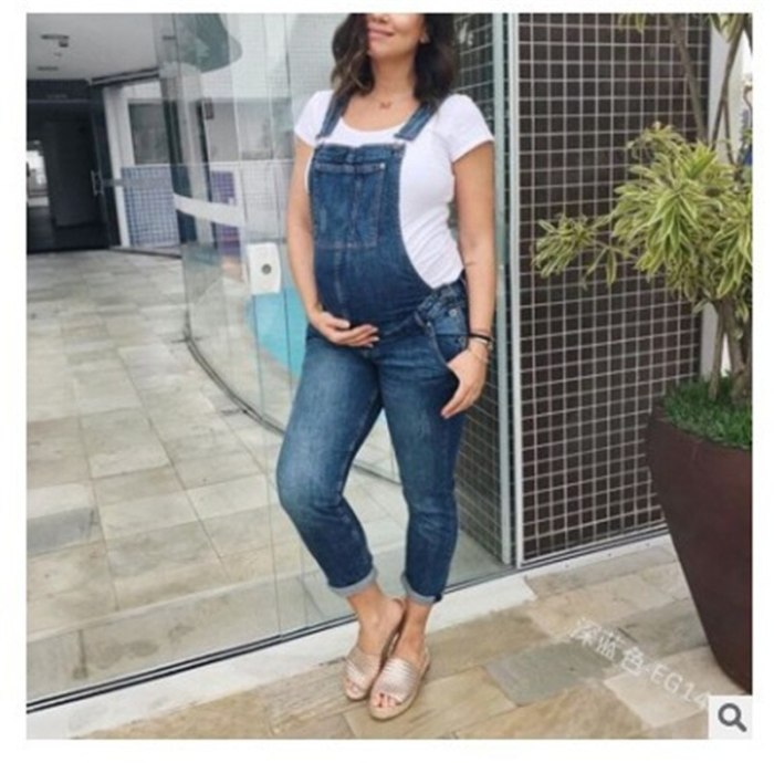 Loose Demin Maternity Strap Pant Pregnant Rompers Trousers for Pregnant Women Jeans Overalls Jumpsuit Clothes Pregnancy Clothing
