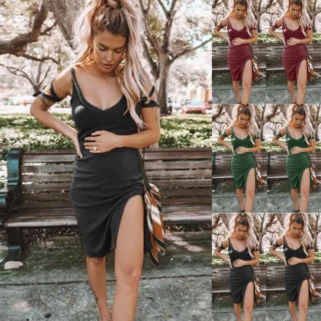 Sleeveless Women Pregnant Maternity Bodycon Dresses Casual Solid Color Casual Nursing Pregnancy Women Homewear Sundress Clothes