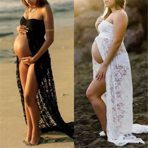 summer pregnant dress Couple maternity photography props maxi Maternity gown Lace Maternity Dress Fancy shooting photo Plus Size
