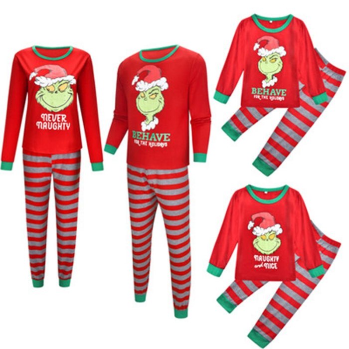 Family Christmas Pajamas Set Parent-child Cartoon Print Sleepwear Mom Dad Me Home Wear Family Matching Clothes Family Outfits