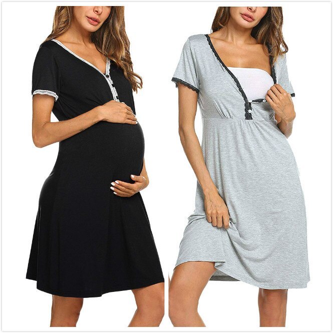 European and American women's sexy lace dress for pregnant women