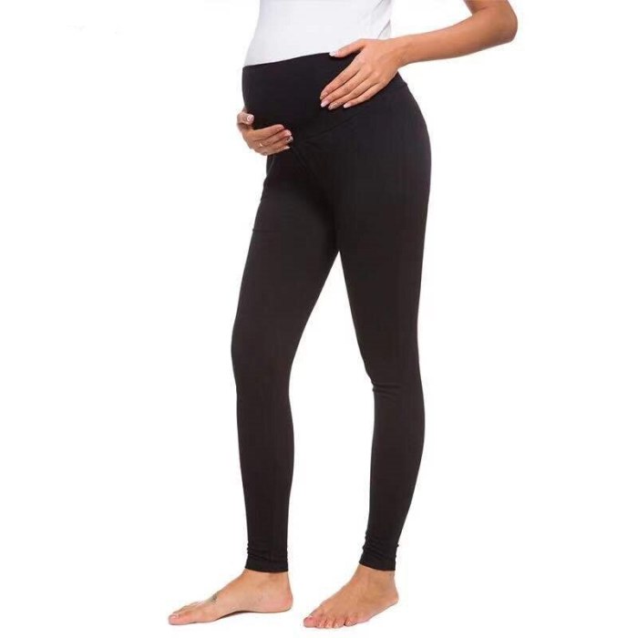 Autumn Winter Pregnant Women Black Leggings for Maternity Warm Soft Long Pants Pregnancy Inner Clothes