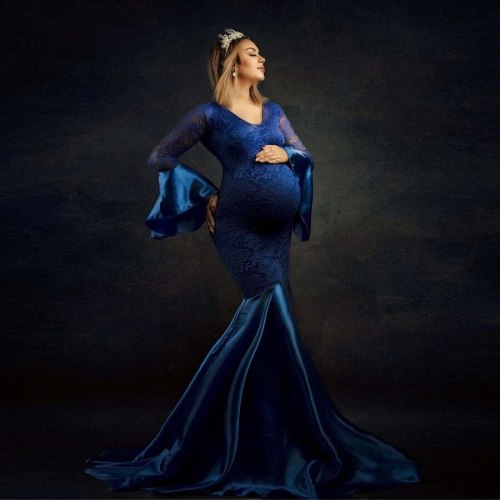 Maternity Photography Props Dresses Fancy Pregnancy Dress Elegence Long Pregnant Women Maxi Gown Clothes For Photo Shoots