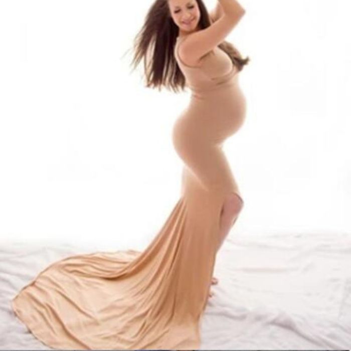 Pregnancy Photo Shooting Long Dress Baby Shower Dress For Pregnant Women Gowns Maternity Photography Cotton Maxi Dress Vestidos
