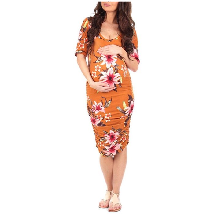 2021 New Summer Maternity Flower Dress Pregnant Women Tank Dress Mama Pregnancy Floral Dresses Casual Flower Women Dress