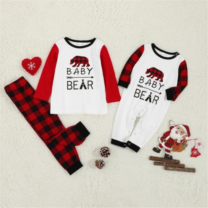 Family Christmas Pajamas Set Adult Mom and Baby Kid Clothes Print Long Sleeve Sleepwear Family Matching Clothes Nightwear Outfit