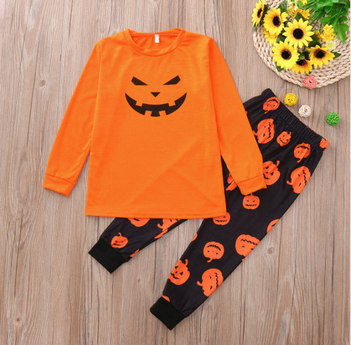 New Halloween Family Matching Outfits  Dad Mommy Daughter Clothing Sets Christmas Casual Cartoon Cute Homewear Suits
