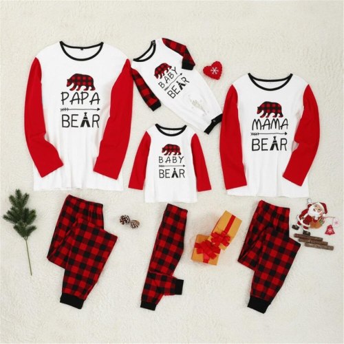 Family Christmas Pajamas Set Adult Mom and Baby Kid Clothes Print Long Sleeve Sleepwear Family Matching Clothes Nightwear Outfit