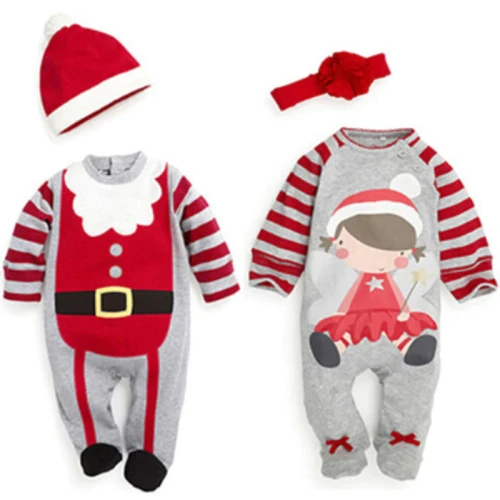 Baby Rompers 2021 New Christmas Style Baby Boys and Girls Long-Sleeve Clothing Suits For Newborn Baby Winter Clothes sets