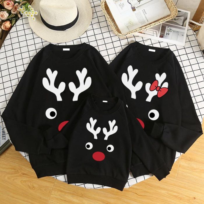 Christmas Family Sweatshirts Mommy and Me Matching Clothes Mother Daughter Father Son Mom Boys & Girls Tops Family Outfits Look