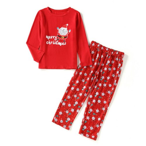 2021 Family Matching Clothes Christmas Red Parent-child Costume  Christmas Parents And Children's Women's Two-piece