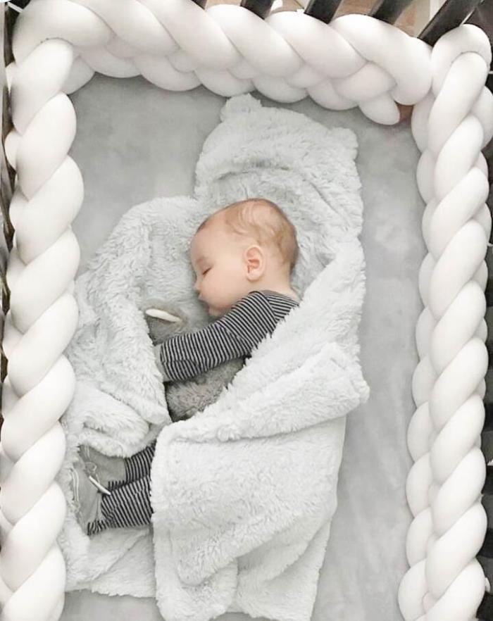 New Baby Handmade Nodic Bumper Bed Braid Knot Pillow Cushion Bumper for Infant Bebe Crib Protector Cot Bumper Room Decor