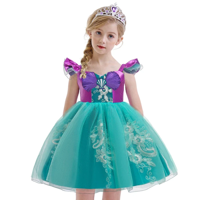 2021 Carnival Kids Cosplay Little  Dress For Girls Children Baby Girl Party Princess Dress Birthday Role Play Costume