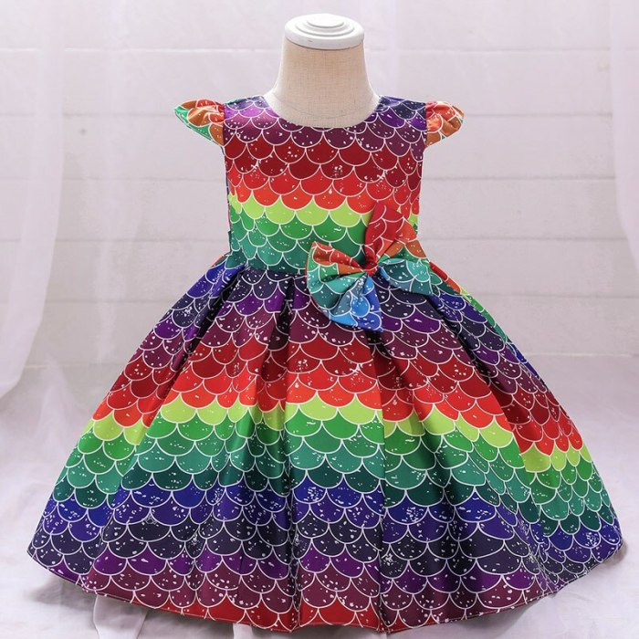 Children Dress 2021 New Cotton Fashion Bowknot Sleeveless Print Baby Girl Princess Dresses For Girls Party Dresses 1-5 Years Old