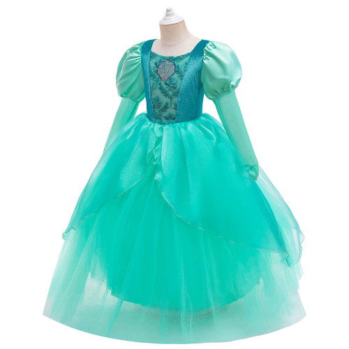 Colorful Short-Sleeved Aisha Net Yarn Summer Cosplay Fashion Dress Girl Princess Dress Party Holiday Show Dress