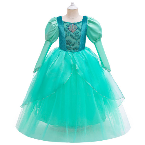 Colorful Short-Sleeved Aisha Net Yarn Summer Cosplay Fashion Dress Girl Princess Dress Party Holiday Show Dress