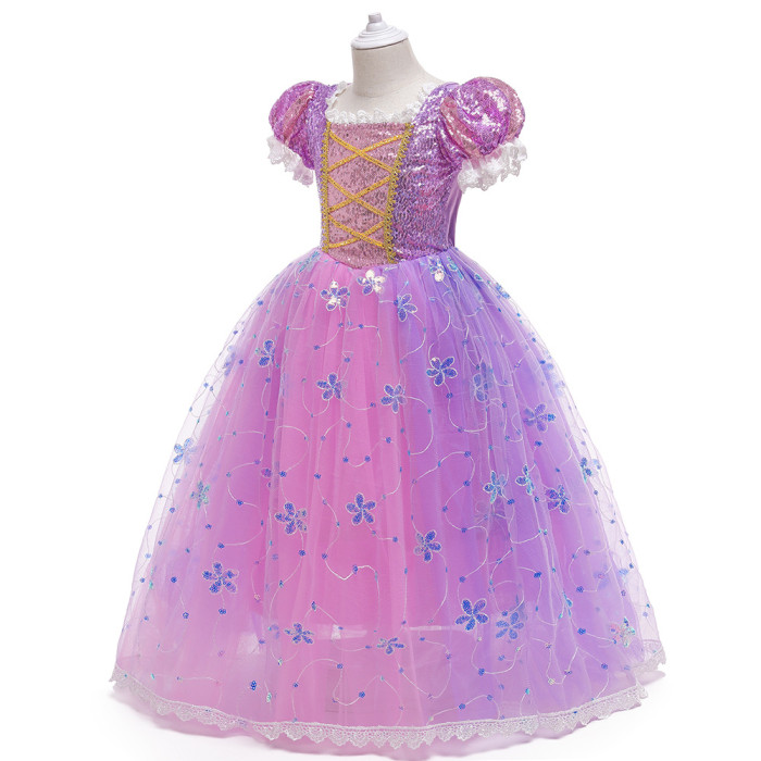 Girls Princess  Dress Costume for Girl Kids Cosplay Vestidos Gown Children Birthday Party Clothing Halloween Costume