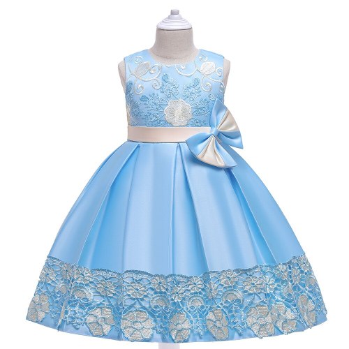 Kids Wedding Dresses For Girls Princess Party Tutu Elegant Embroidered Flower Prom Gown Christmas Clothes Children Evening Dress