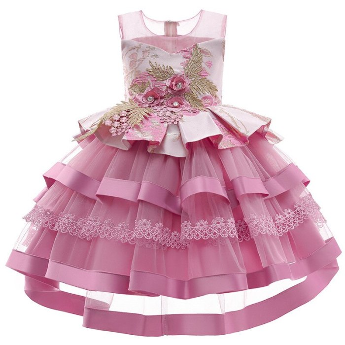 Baby Lace  Princess Dress For Girl Elegant Embroidery Flower Birthday Party Girl Dress Baby Girls Clothes 3-10 Years