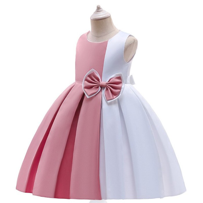 Flower Girl Dress for Girls Bow Kids Clothing Summer Casual Girls Dresses for Children Princess Party Custumes