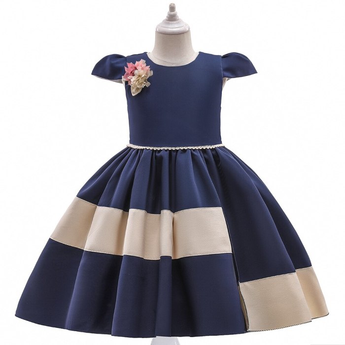 Girls Dress for Wedding Party Patchwork Princess Applique Prom Gown Children Clothing Kids Dresses for Girls 2 4 6 8 10T