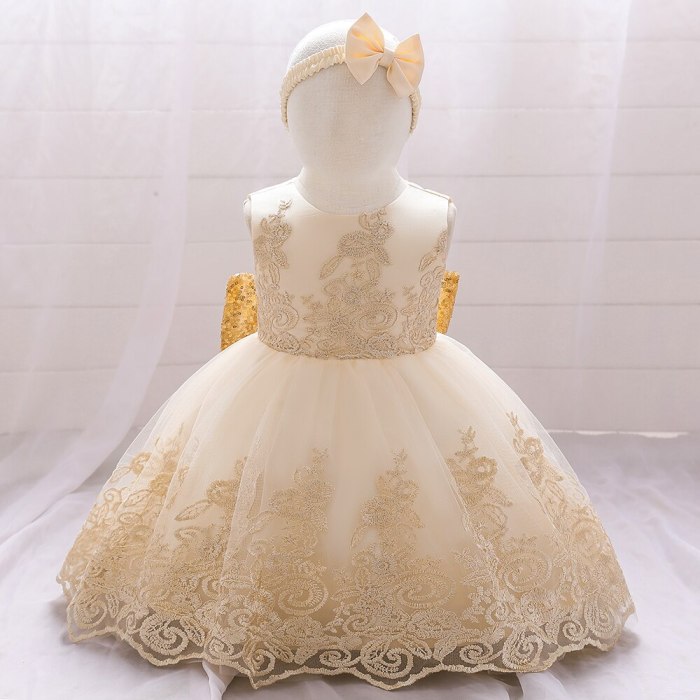 Baby Kids Dresses For Girls Sequins Bow Birthday Party Dress Infant Wedding Ball Gown Christening Dress  Clothes